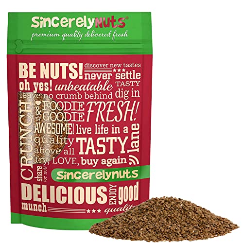 Book Cover Sincerely Nuts Brown Flax Seed- (5 LB) Vegan, Kosher & Gluten-Free Food-Fiber-Rich Addition to Baked Goods, Salads & More-Plant-Powered Essential Fatty Acid-Add to Granola, Trail Mix, and Protein