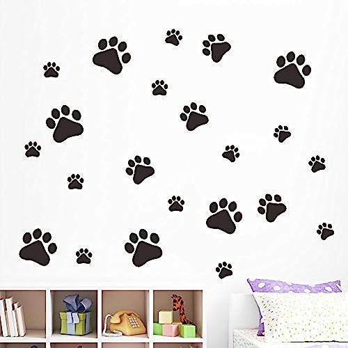 Book Cover MLM Dog Paw Prints-Dog Pup Removable Vinyl Wall Sticker Decoration Décor for Children Nursery Room Home Décor Art Mural DIY