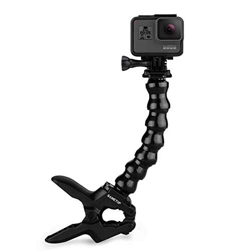 Book Cover Sametop Jaws Flex Clamp Mount with Adjustable Gooseneck Compatible with Gopro Hero (2018), Fusion, Hero 7, 6, 5, 4, Session, 3+, 3, 2, 1 Cameras