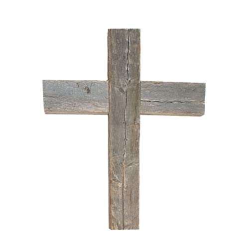 Book Cover BarnwoodUSA Decorative Cross, Rustic Christian Home Decor, Recycled Wood (Weathered Gray)