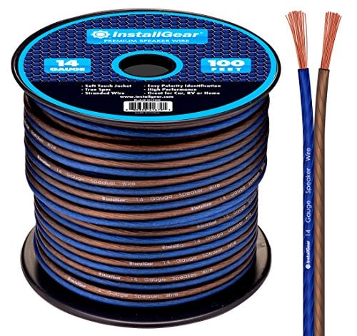 Book Cover InstallGear 14 Gauge AWG 100ft Speaker Wire True Spec and Soft Touch Cable