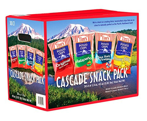 Book Cover Tim's Cascade Style Potato Chips, Variety Pack, 30 Count
