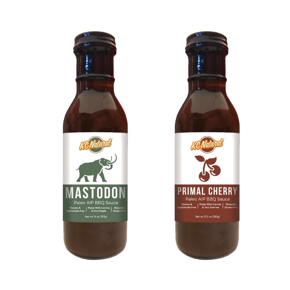 Book Cover KC Natural – Barbecue Sauce Combo Pack – Mastodon And Primal Cherry – Paleo And AIP Friendly – 14 oz