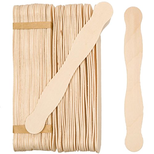 Book Cover 8 Inch Wooden Fan Handles, Bag of 200 Natural Wood Jumbo Wavy Fan Paddle Sticks, Wedding Program Fan Handles, Craft Sticks, Auction Paddle Sticks, Jumbo Wavy Popsicles by Woodpeckers