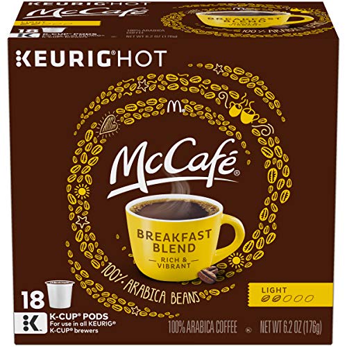 Book Cover McCafe Breakfast Blend Keurig K Cup Coffee Pods (18 Count)