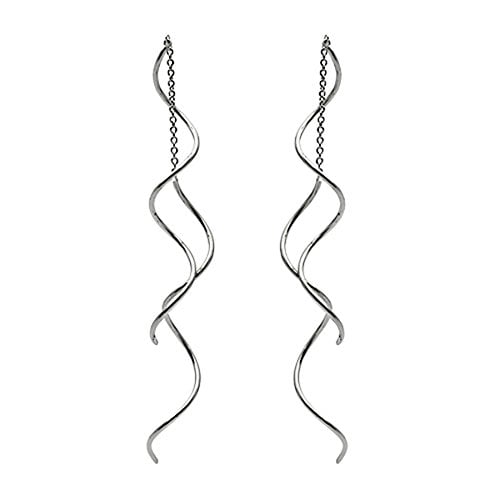 Book Cover Acefeel Fresh Style Exquisite Threader Dangle Earrings Curve Twist Shape for Women's Gift E158
