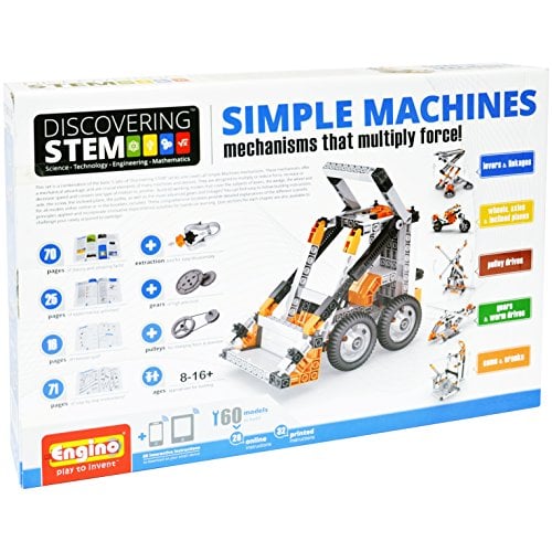 Book Cover Engino ??iscovering Stem Simple Machines Mechanisms That Multiply Force Building Kit by Engino