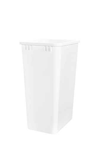 Book Cover Rev-A-Shelf Polymer Replacement 50qt Waste/Trash Container Pull Outs, Standard, White