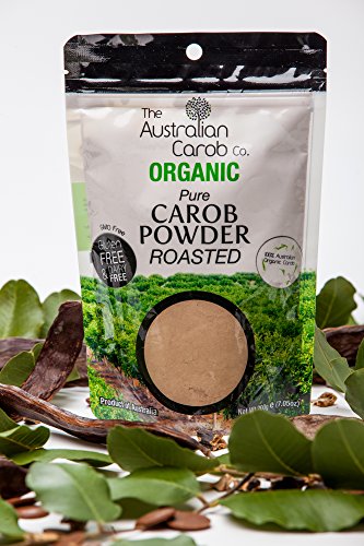 Book Cover Organic Carob, Australian, Roasted Carob Powder, Superfood, NON-GMO, World's #1 Best Tasting, Roasted Carob Powder, Vegan, Organic Carob Powder, Carob, SharkBar, New Generation Carob, 7.05oz.