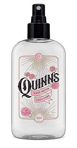 Book Cover Quinn’s Rose Water - Hydrating Facial Toner Spray, Rosewater Spray Toner & Conditioner, Facial Spray Hydrating Rose Water Toner, Rose Water for Hair, Skin & Face Mist, 8 Ounce