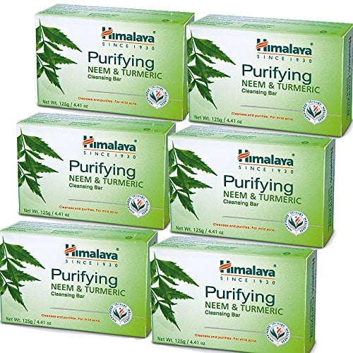Book Cover Himalaya Purifying Neem & Turmeric Cleansing Bar (6 PACK) for Clean and Healthy Looking Skin, 4.41 Oz/125 gm