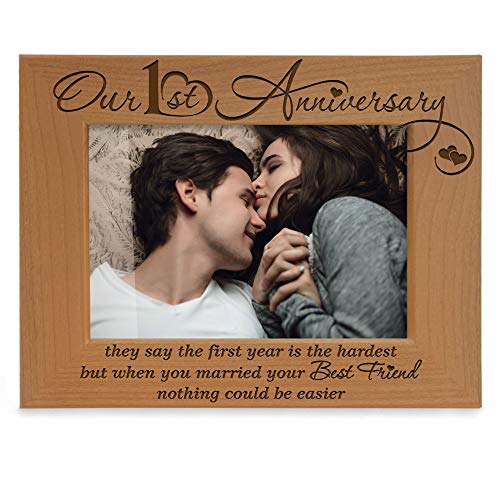 Book Cover Kate Posh - Our First Anniversary - they say the 1st year is the hardest, but when you married your best friend, nothing could be easier - Picture Frame (5x7 Horizontal)