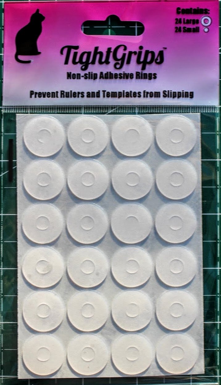 Book Cover TightGrips Non-Slip Grips for Quilt Templates - 48 Pieces Total - 24 Large & 24 Small