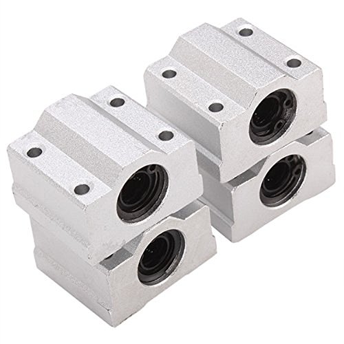 Book Cover HICTOP Linear Motion Ball Bearing CNC SCS8UU Slide Unit Bushing Linear Roller Bearing Slide Block (Pack of 4)