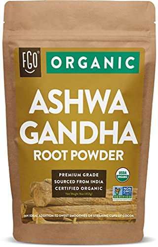 Book Cover Organic Ashwagandha Root Powder | 16oz Resealable Kraft Bag 453g