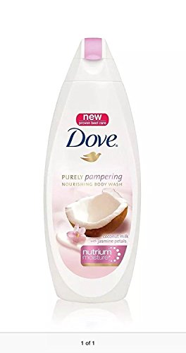 Book Cover Dove Purely Pampering-Coconut milk with jasmine petals Body Wash 500ml/16.9oz - 3 Pack