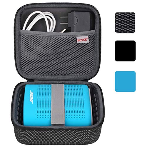 Book Cover BOVKE for Bose Soundlink Color Wireless Bluetooth Speaker / for UE ROLL 360 Wireless Bluetooth Speaker Hard EVA Shockproof Carrying Case Storage Travel Case Bag Protective Pouch Box, Mesh Black