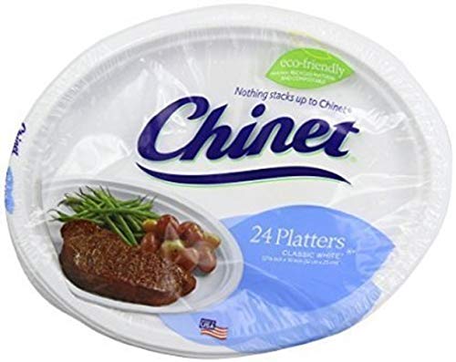 Book Cover Chinet Premium 10Inch Paper Platters, 24 Ct 2 Pack