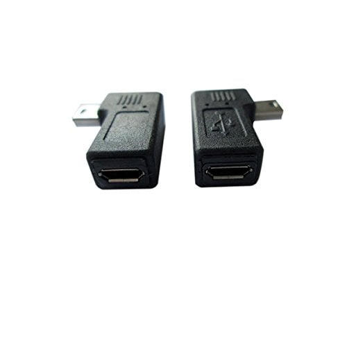 Book Cover AKOAK USB 2.0 Adapter Plug?1 Pair 90 Degree Left and Right Angle Mini USB Male to Micro USB Female Connector Adapter