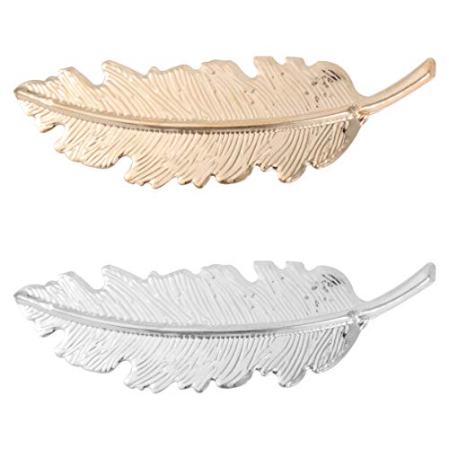 Book Cover Leaf Design Hair Clip Claw Barrettes Accessories for Women Girl Hair Clip (Leaves)