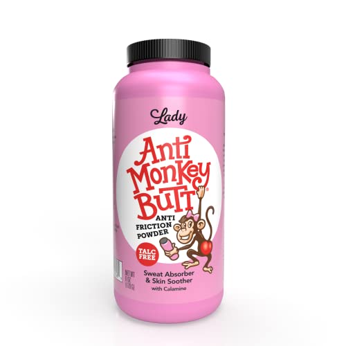 Book Cover Lady Anti Monkey Butt | Women's Body Powder with Calamine | Prevents Chafing and Absorbs Sweat | Talc Free | 6 Ounces