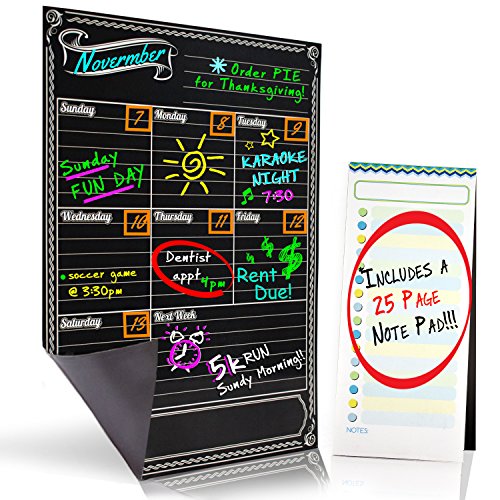 Book Cover Bigtime Weekly Family Calendar Planner/Day Organizer. Magnetic Dry Erase Chalkboard Style Background for Mom - 16x12