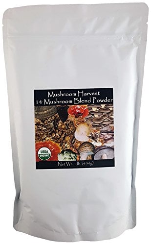 Book Cover 14 Mushroom Blend Powder Certified Organic 1lb. Bulk