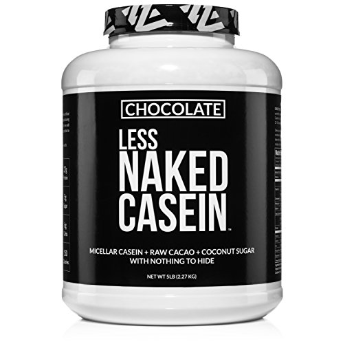Book Cover Less Naked Casein - Chocolate Micellar Casein Protein Powder from US Farms - 5 Pound Bulk, GMO-Free, Gluten-Free, Soy-Free, Preservative-Free - Stimulate Muscle Growth - Enhance Recovery - 60 Servings