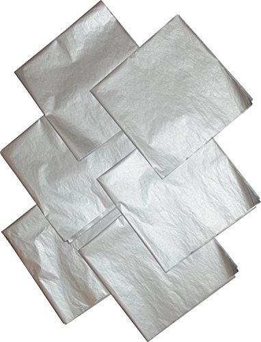 Book Cover Silver Tissue Paper, Premium Metallic,20