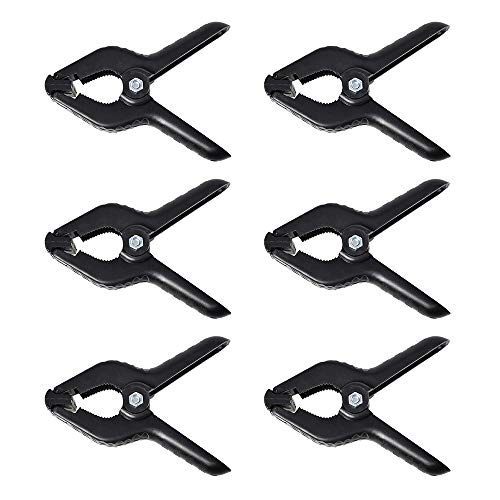 Book Cover SLOW DOLPHIN Heavy Duty Spring Clamps Clip 4.5 Inch for Muslin/Paper Photo Studio Backdrops Background-6 Pack(Black)