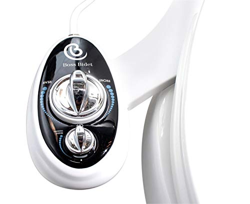 Book Cover BOSS BIDET LUXURY - cleans your bottom in 1.3 seconds. Aesthetic design, 10-minute installation. Freshwater sprayer, nonelectric, mechanical. Dual nozzles, self-cleaning, unisex. White black