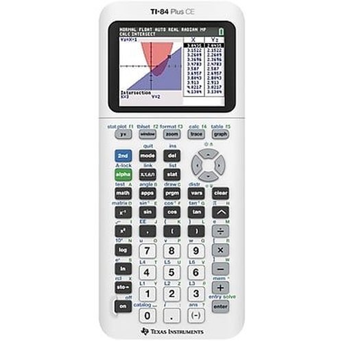 Book Cover Texas Instruments TI-84 Plus CE Color Graphing Calculator, Bright White