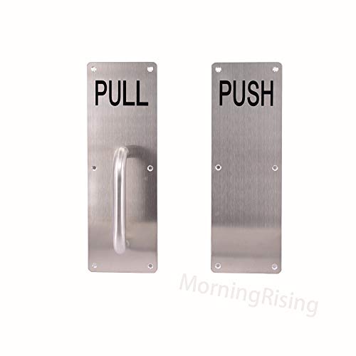 Book Cover Sayhi Set of Stainess Steel Door Handle PULL and PUSH Plate