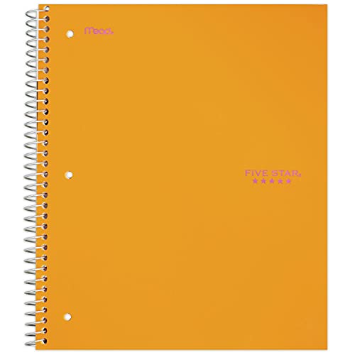 Book Cover Five Star Spiral Notebook, 1 Subject, College Ruled Paper, 100 Sheets, 11