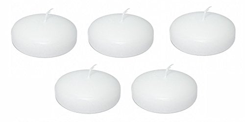 Book Cover D'light Online Large Floating Candles 3 Inch Bulk Pack for Events, Centerpieces at Weddings, Spa, Pool, Home Décor, for Cylinder Vases, Special Occasions and Holiday Decorations - Set of 36 (White)
