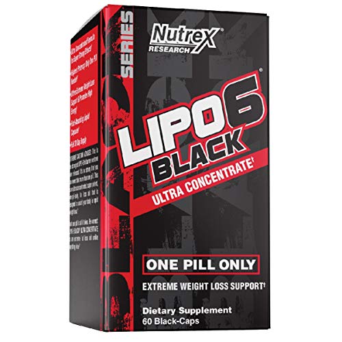 Book Cover Nutrex Research Lipo-6 Black Ultra Concentrate | Thermogenic Energizing Fat Burner Supplement, Increase Weight Loss, Energy & Intense Focus |Capsule, 60Count
