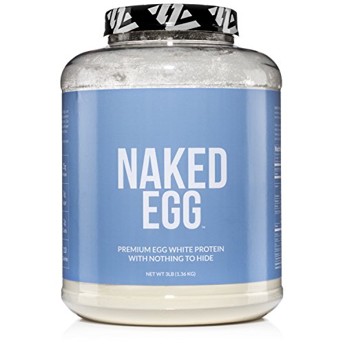 Book Cover NAKED EGG - 3LB Non-GMO Egg White Protein Powder from US Farms - Bulk, No Additives, Paleo, Dairy Free, Gluten Free, Soy Free - 25g Protein, 44 Servings