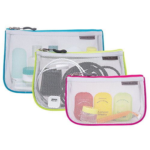 Book Cover Travelon Set of 3 Assorted Piped Pouches, Gray