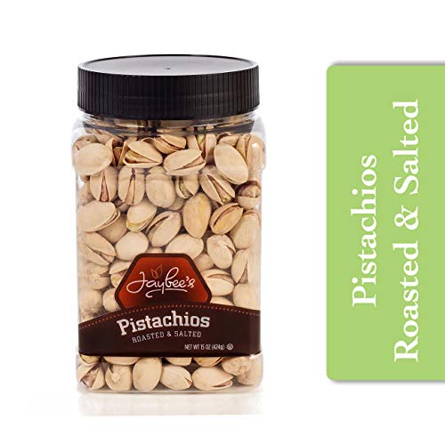Book Cover Pistachios In Shell Dry Roasted Salted by Jaybee's Nuts - (15 oz) - Great Source of Protein, Fiber, Antioxidants - Gluten-free, Keto, Vegan, Paleo Friendly - Heart Healthy Snack - Kosher Certified