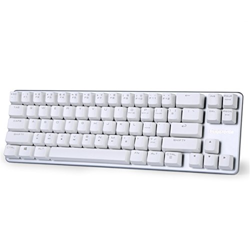 Book Cover Mechanical Keyboard Gaming Keyboard Brown Switch 68-Keys Mini Design (60%) Gaming Wired Keyboard White Magicforce by Qisan