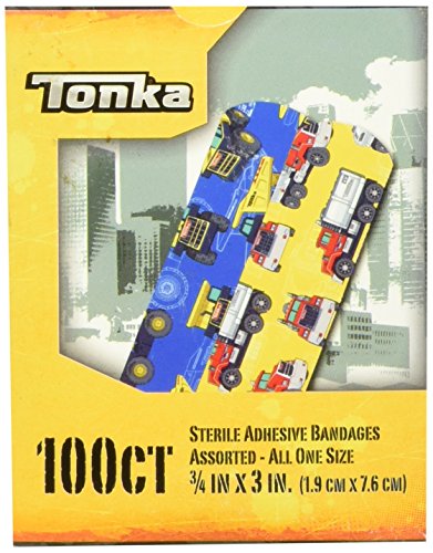 Book Cover Tonka Truck 100CT Sterile Adhesive Bandages - 3/4x3