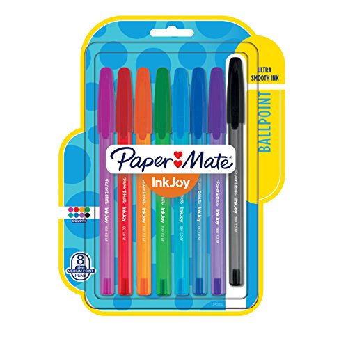 Book Cover Paper Mate InkJoy 100ST Ballpoint Pens, Medium Point, Assorted Ink, 8 count(pack of 1) (1945932)