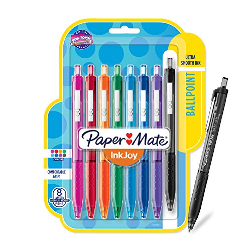Book Cover Paper Mate 1945921 InkJoy 300RT Retractable Ballpoint Pens, Medium Point, Assorted Colors, 8 Count