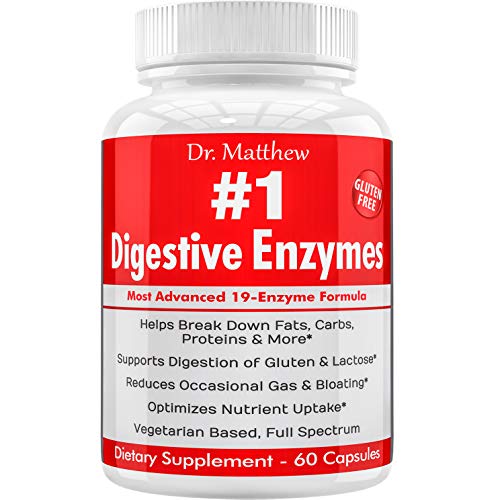 Book Cover Enzymes for Digestion with Lactase Lipase Amylase Bromelain and 15 more! One of the Best Digestive Enzyme Supplements for IBS, Gallbladder, Gas, Bloating, Constipation Relief. Vegetarian, Gluten-Free
