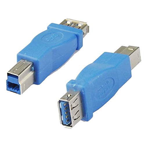 Book Cover Seadream 2Pack USB 3.0 Type-A Female to B Male Extender Connection Adapter (2Pack usb 3.0 A/F to B/M)