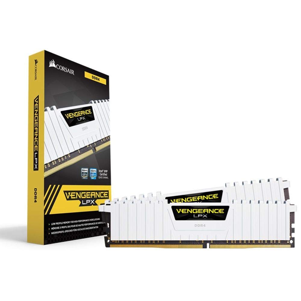 Book Cover Corsair Vengeance LPX 16GB (2x8GB) DDR4 DRAM 3000MHz C15 Desktop Memory Kit - White White 16GB Kit (2x8GB) 3000Mhz CL15