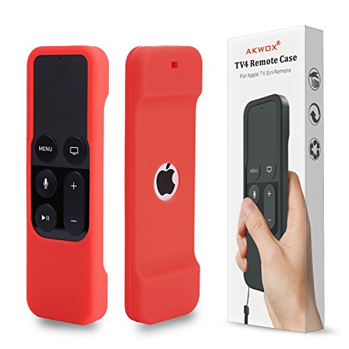 Book Cover Silicone Case for New Apple Tv 4th Generation Siri Remote Controller, Akwox Anti-dust Protective Cover Case,Protect and Cover Your Controller, Hand Strap Included