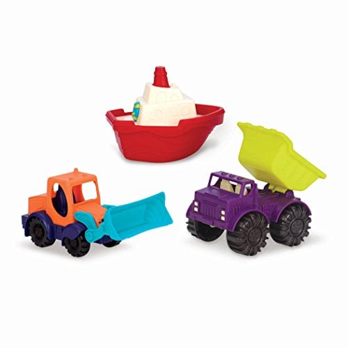 Book Cover B. toys by Battat Mini Toy Cars - Water & Sand Vehicles Beach Playset for Kids 18 Months+ (3- Pcs)