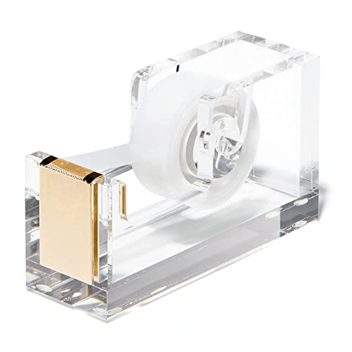 Book Cover Acrylic & Gold Tape Dispenser by OfficeGoods - A Classic Design to Brighten Up Your Desk and Office