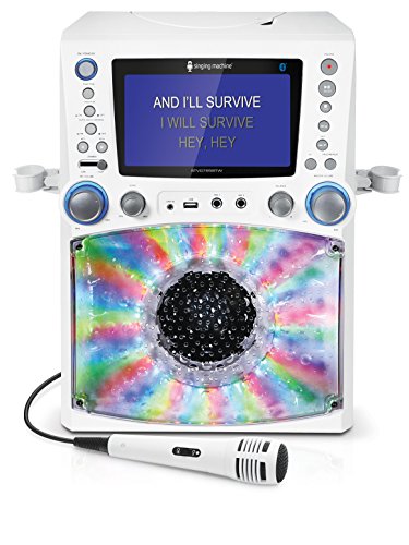 Book Cover Singing Machine STVG785BTW Bluetooth Karaoke Machine with Disco Lights